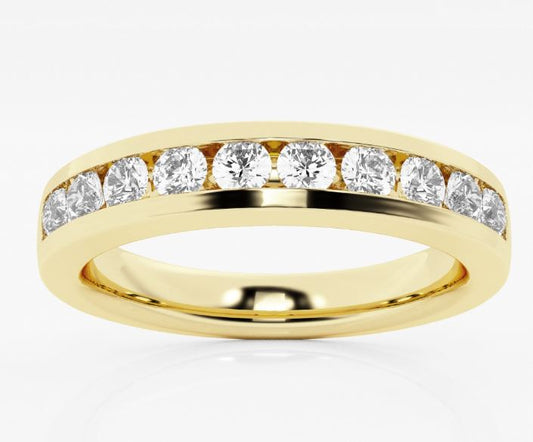 channel set ring 14k gold solid gold jewelry rings engagement ring wedding bands diamond rings