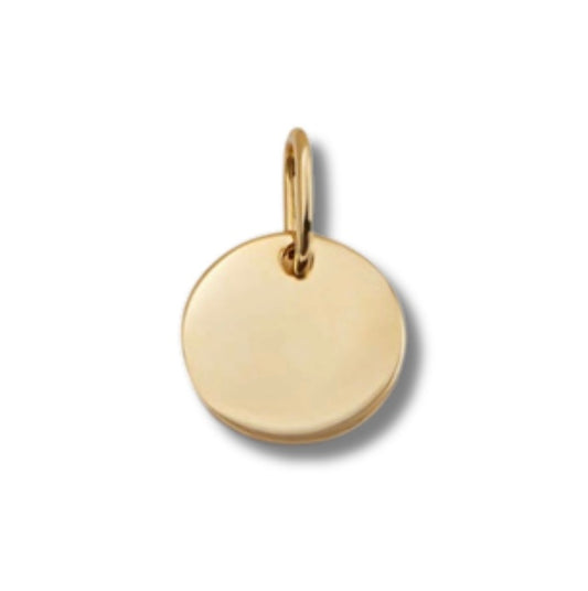 Solid Gold Disc pendant