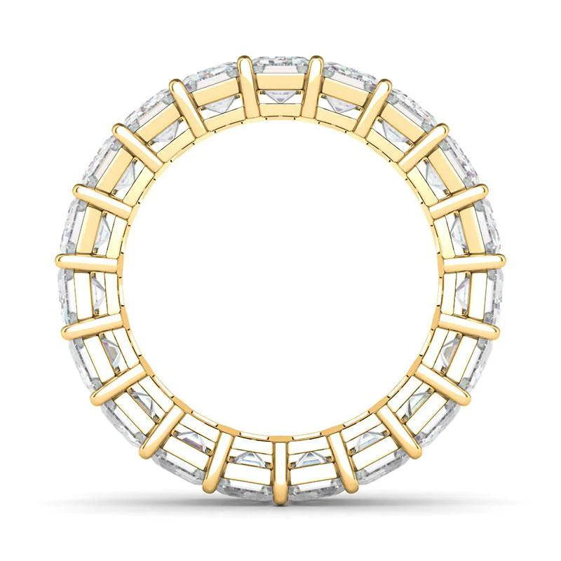 Emerald Cut Lab Diamond Band Basket Setting