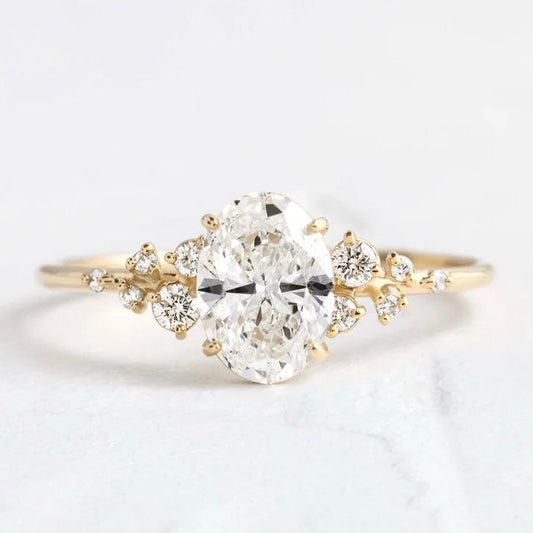 Oval Cut Delicate Engagement Ring