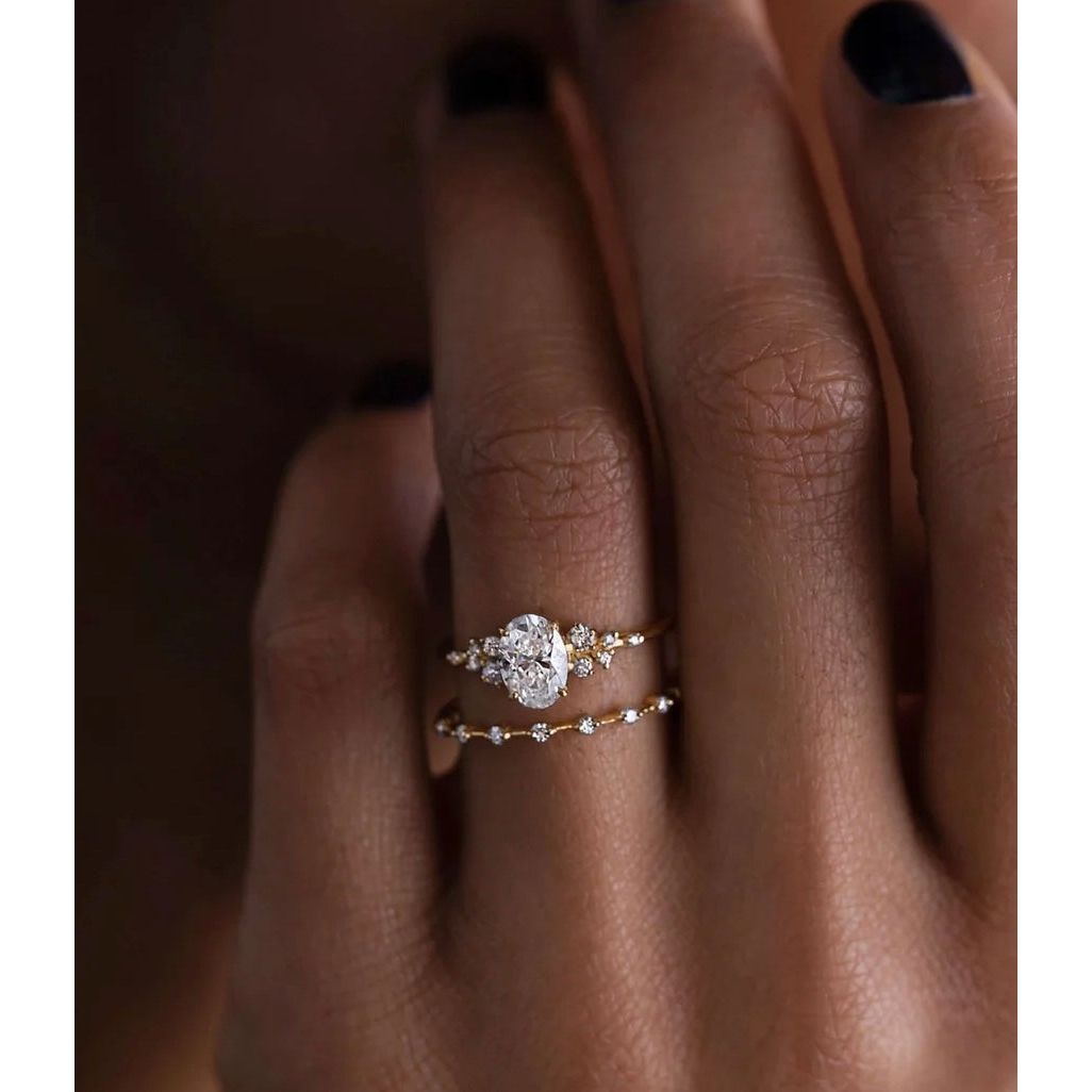 Oval Cut Delicate Engagement Ring