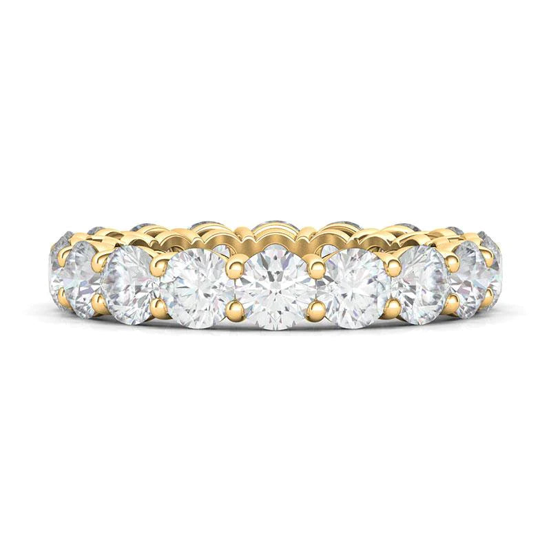 Round Cut Lab Diamond Band Basket Setting