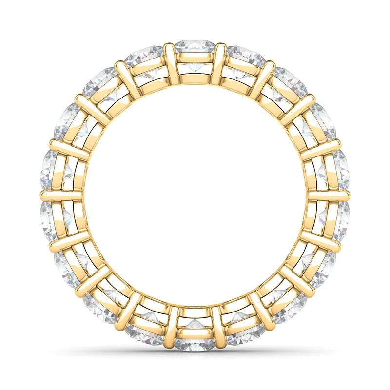 Round Cut Lab Diamond Band Basket Setting