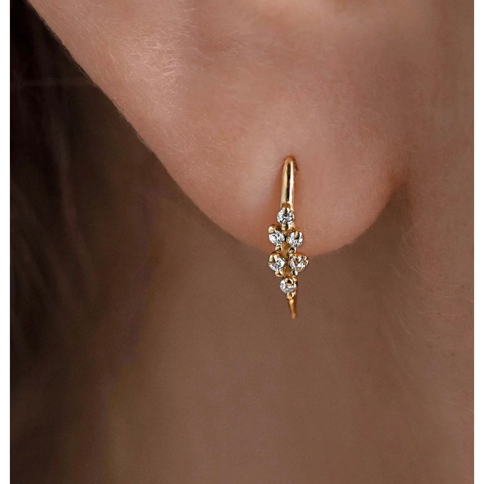 14K Gold Diamond Earrings