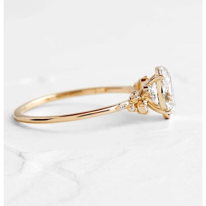 Oval Cut Delicate Engagement Ring