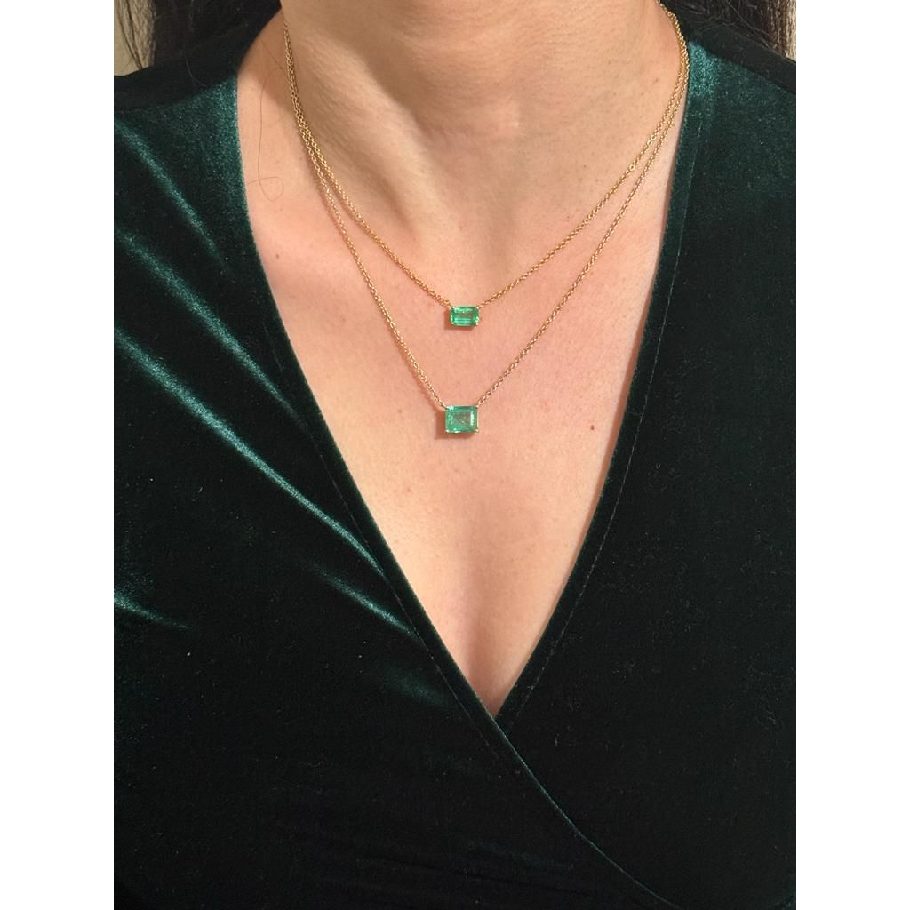 Natural Colombian Emerald Necklace