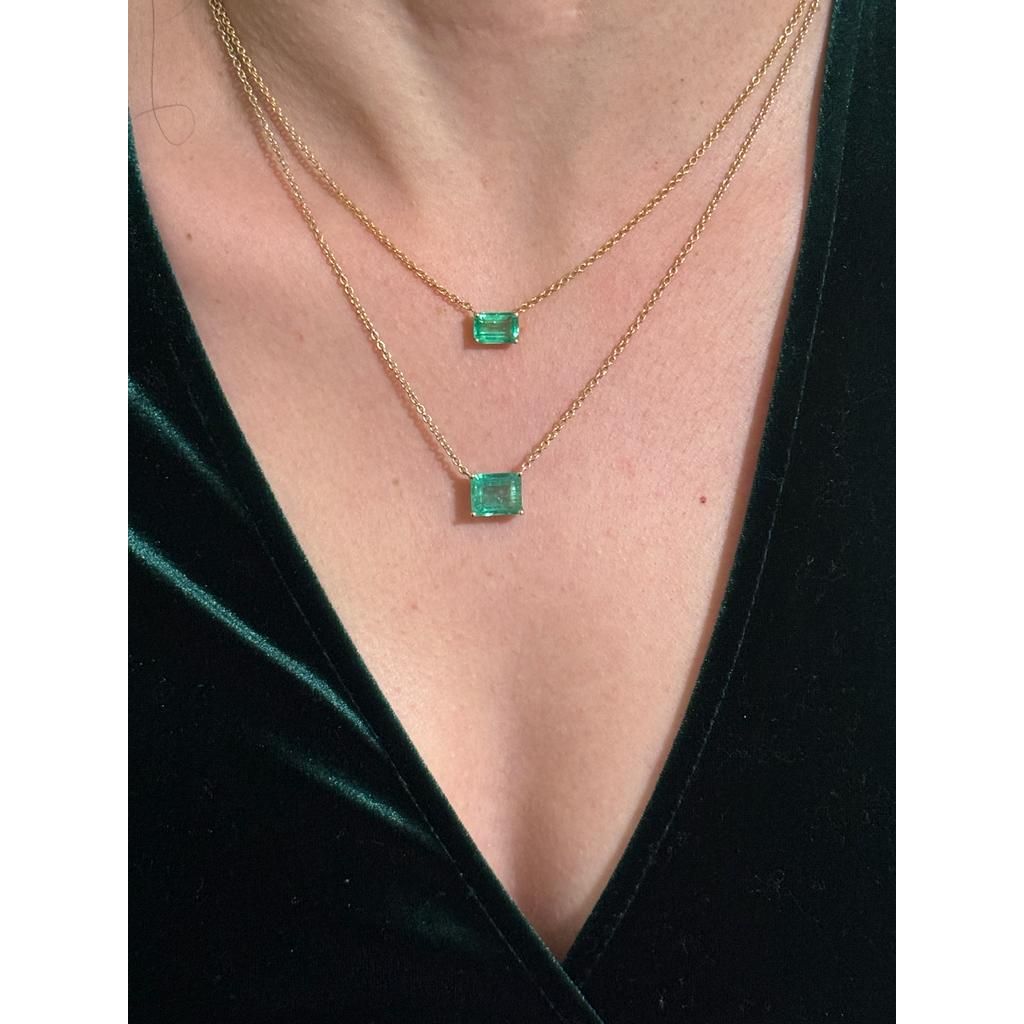 Natural Colombian Emerald Necklace