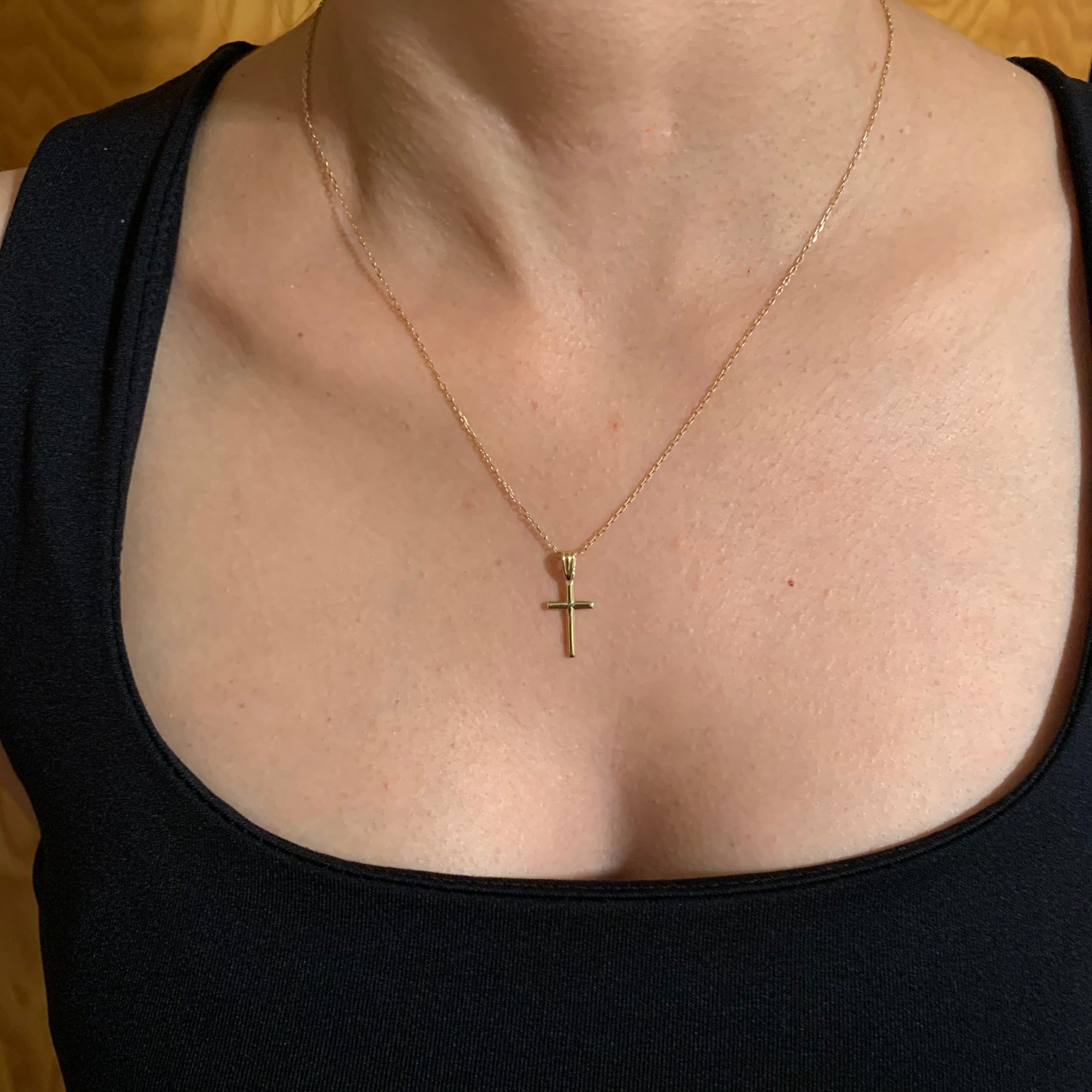Tiny Diamond Cross Necklace for Baby and Child – Golden Thread, Inc.
