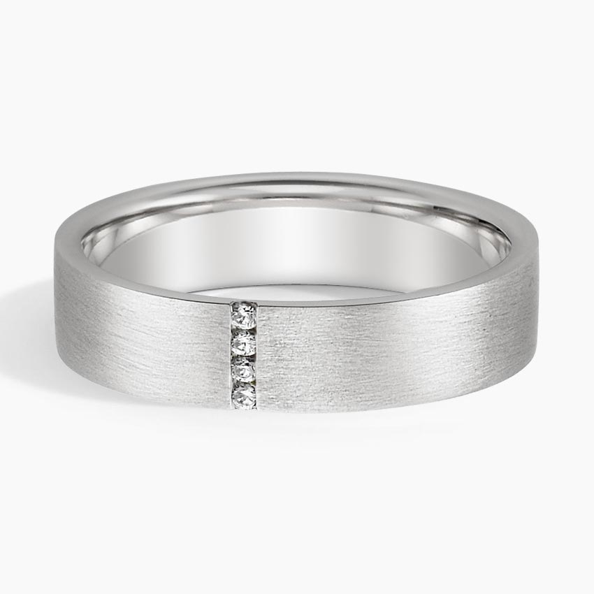 Modern Diamond Mens Wedding Band