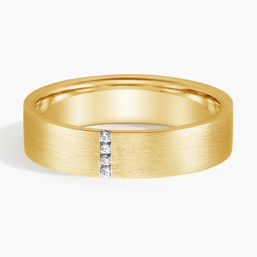 Modern Diamond Mens Wedding Band