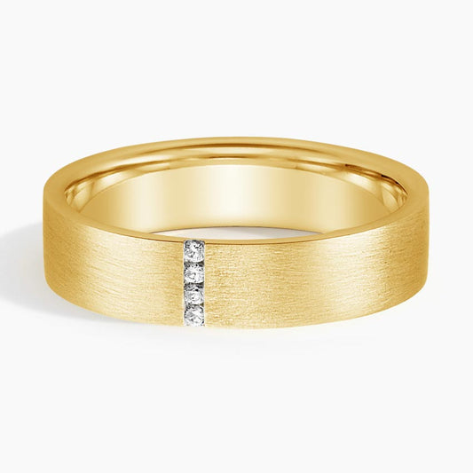 Modern Diamond Mens Wedding Band