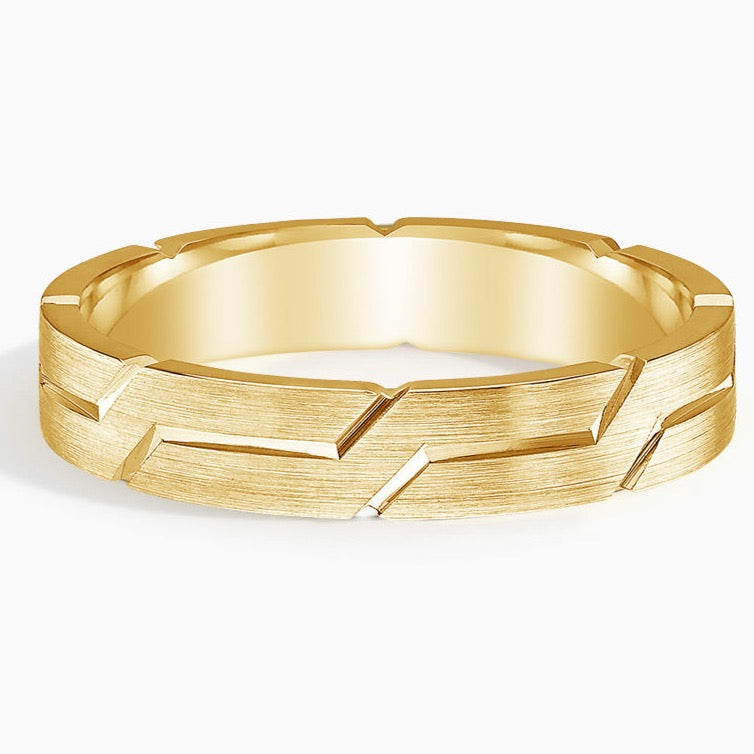 Unity Gold Mens Wedding Bands 4mm