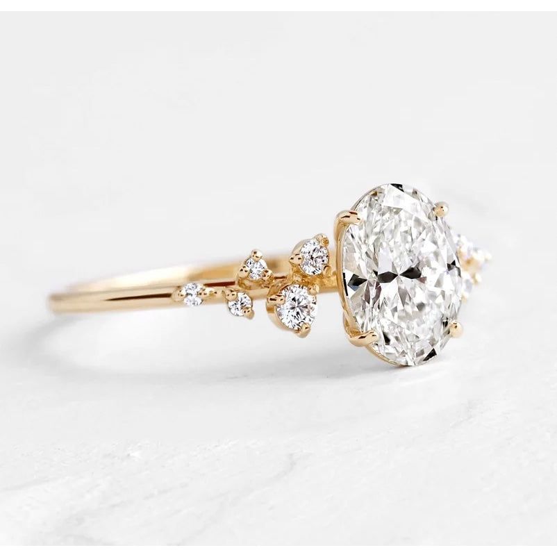 Oval Cut Delicate Engagement Ring