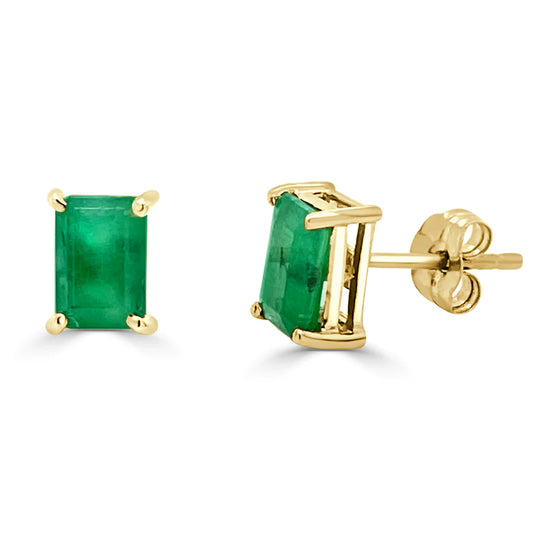 Natural Emerald Studs