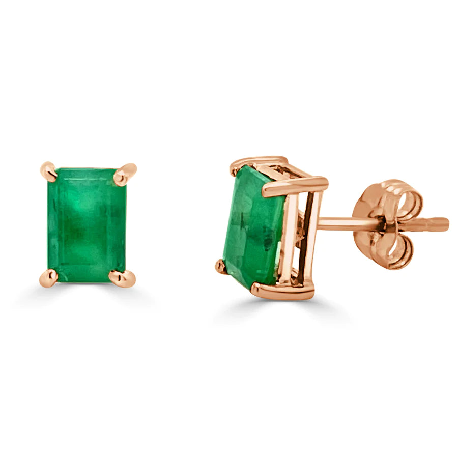 Natural Emerald Studs