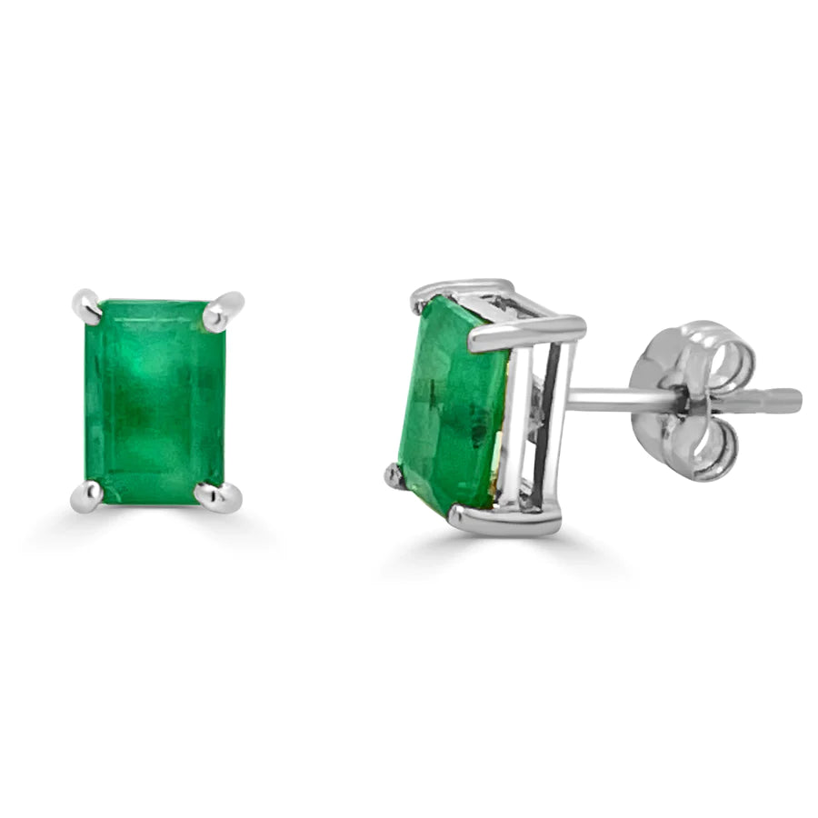 Natural Emerald Studs