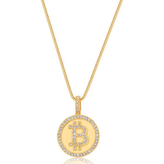 Bitcoin Pendant Iced