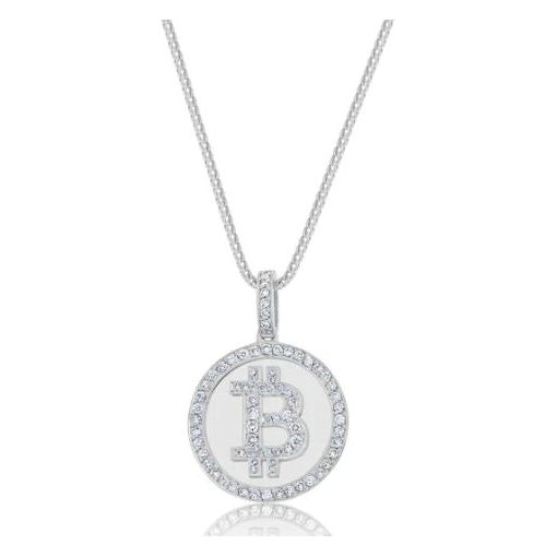 Bitcoin Pendant Iced