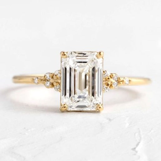 Emerald Cut Delicate Engagement Ring