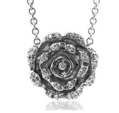 Birth Flower Necklace 14k Rose Gold Luxe Floral Jewelry Anniversary Gift for Wife Girlfriend Valentine Elegant Delicate