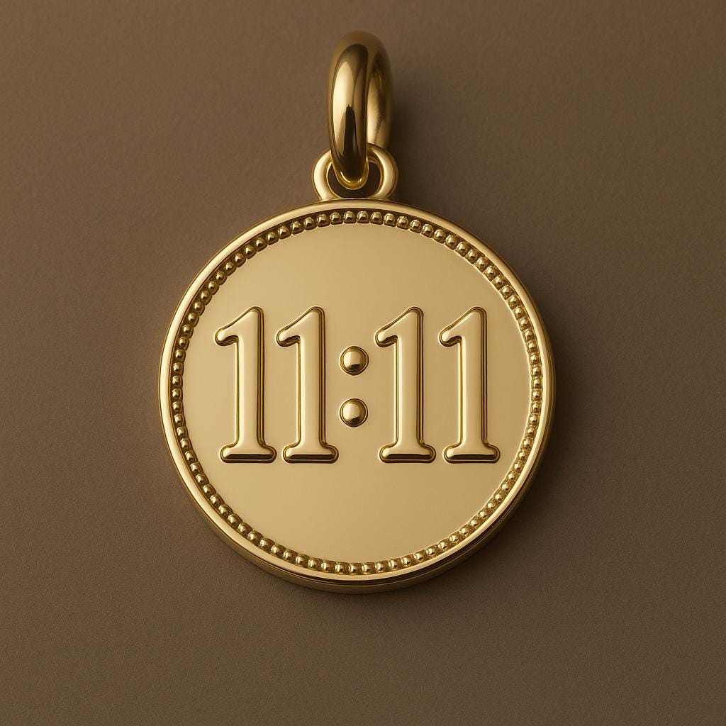 Angel Number Coin Pendant Spiritual Jewelry Necklace Charm Guardian Protection Amulet Gift