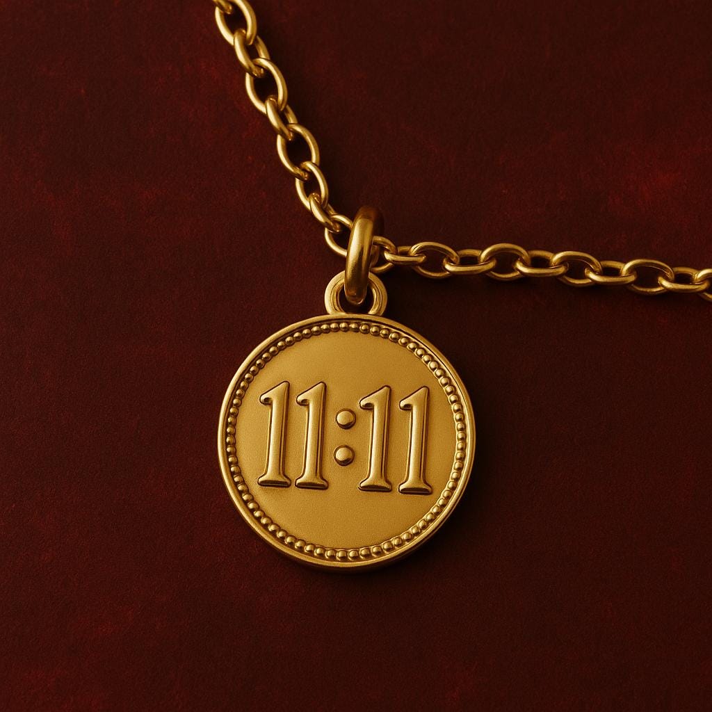 Angel Number Coin Pendant Spiritual Jewelry Necklace Charm Guardian Protection Amulet Gift