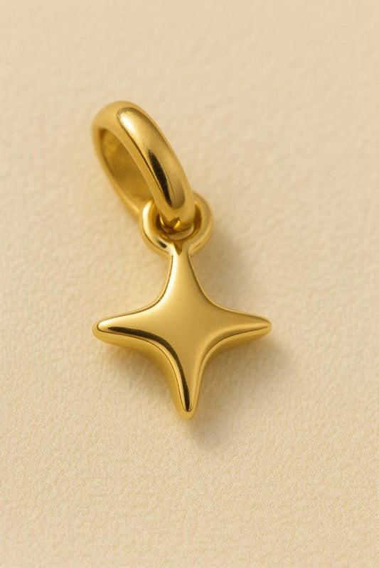 Dainty North Star Pendant Tiny Gold Sterling Silver Celestial Pendant Minimalist Handmade Gift
