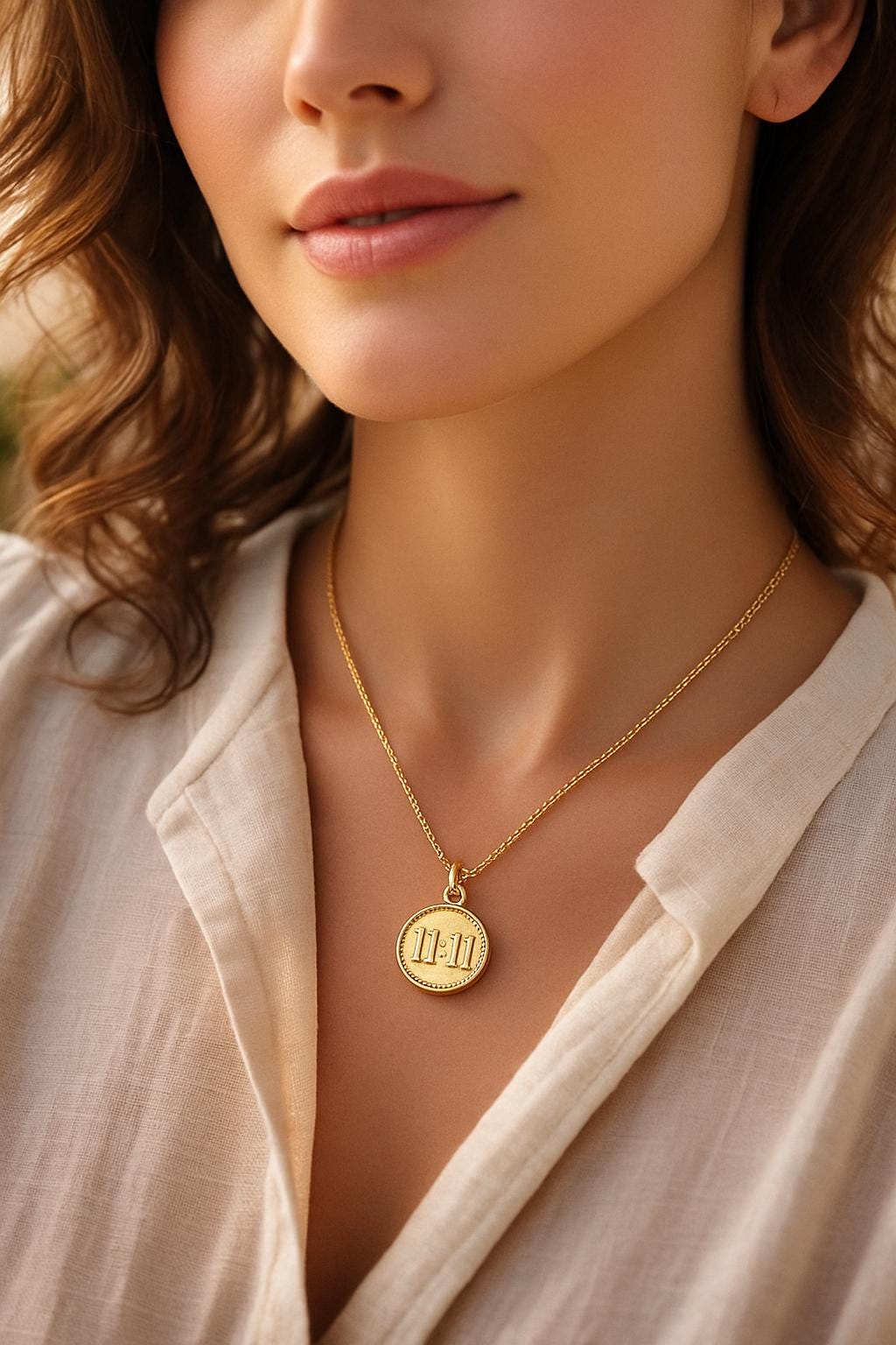 Angel Number Coin Pendant Spiritual Jewelry Necklace Charm Guardian Protection Amulet Gift