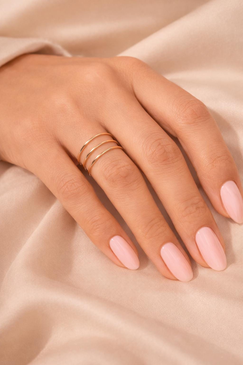 14K Solid Gold Stacking Ring Dainty Minimalist Band Thin Everyday Ring for Women