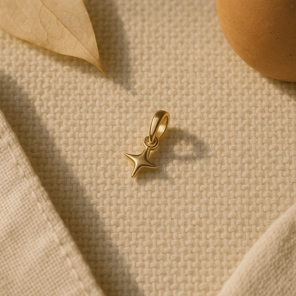 Dainty North Star Pendant Tiny Gold Sterling Silver Celestial Pendant Minimalist Handmade Gift