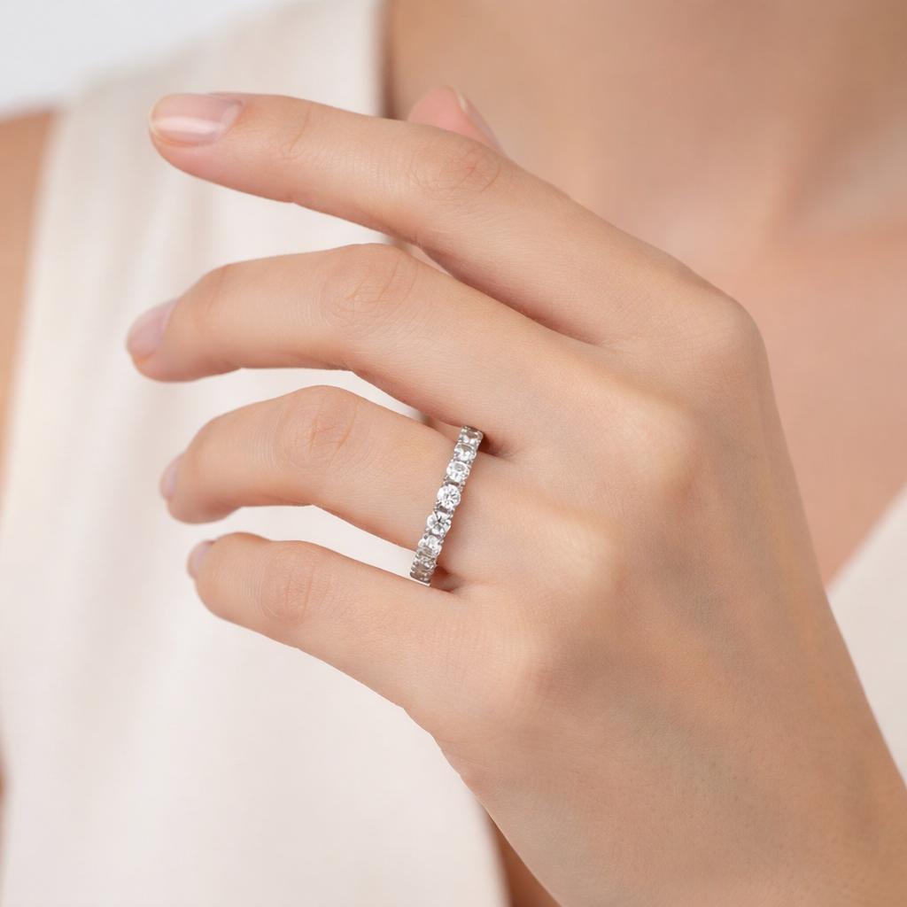 Round Lab Grown Diamond Eternity Band 0.5 CTW - 3 CTW