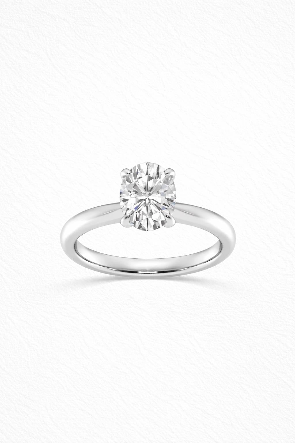 Oval Lab Grown Diamond 1–2.5 CT Solitaire Engagement Ring