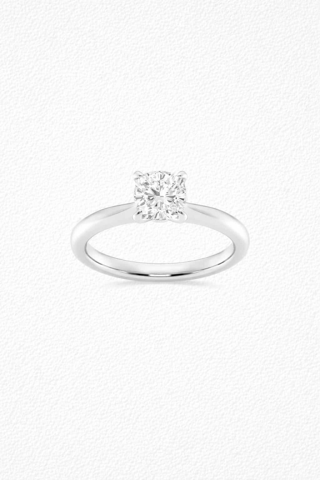 Classic Cushion Lab Grown Diamond Solitaire Engagement Ring 1ct to 2.5ct Bridal Wedding Minimal Modern