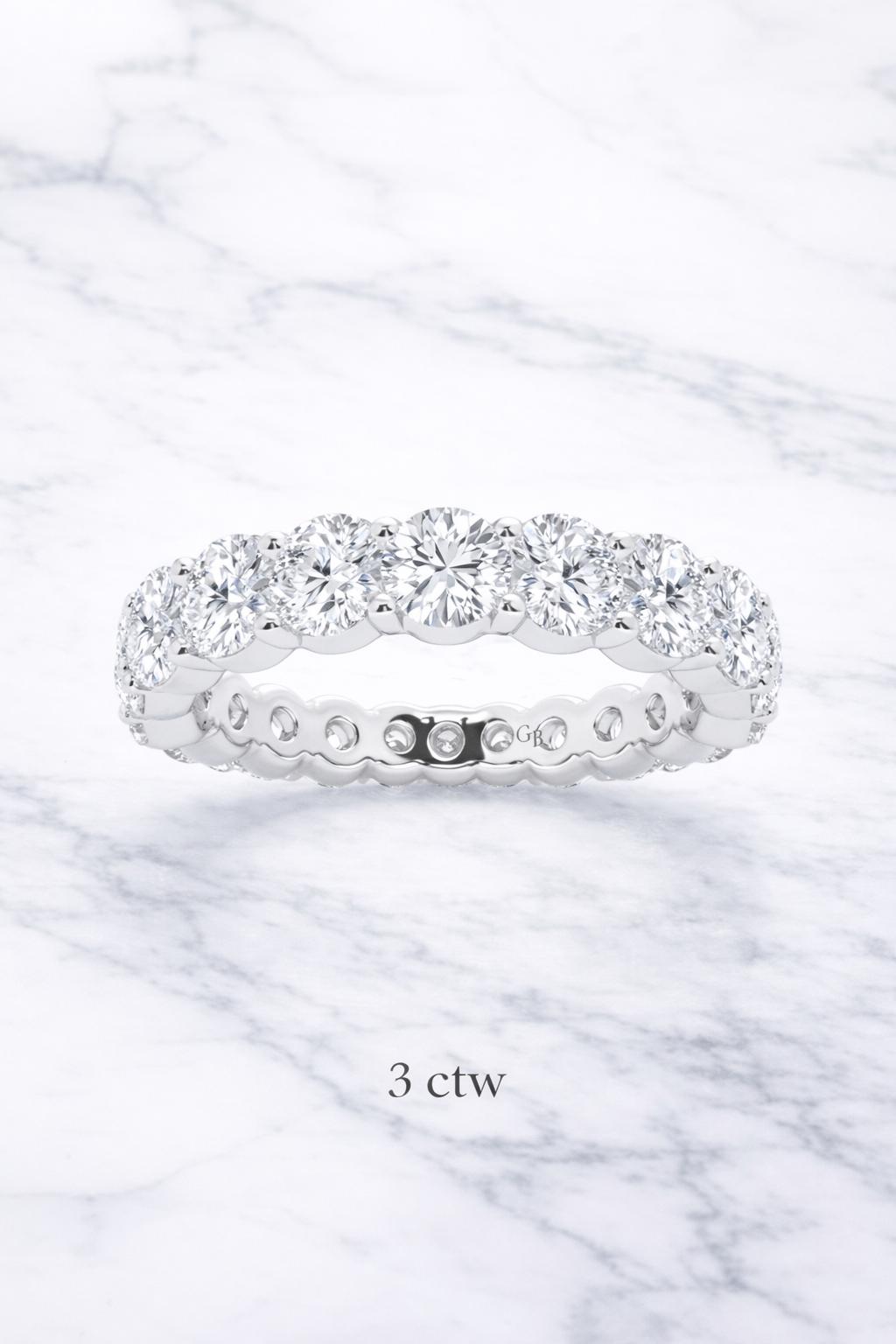 Round Lab Grown Diamond Eternity Band 0.5 CTW - 3 CTW