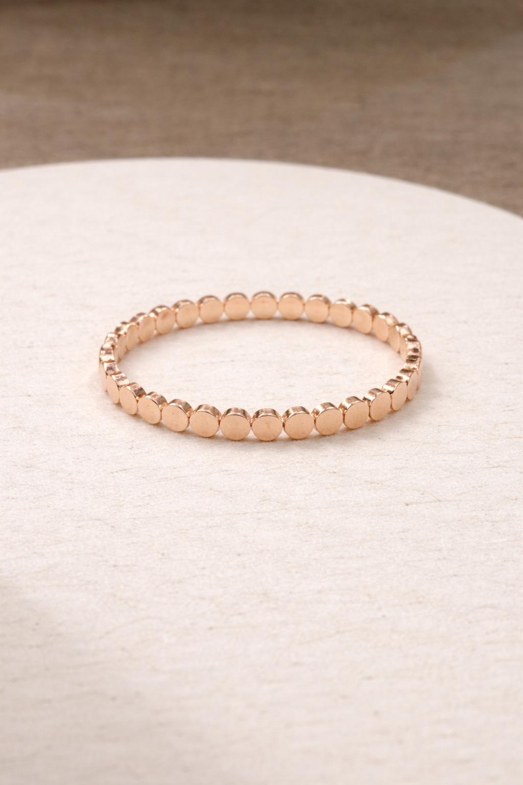14k Yellow Gold Dotted Ring - Solid Fine Jewelry Band Jewelry