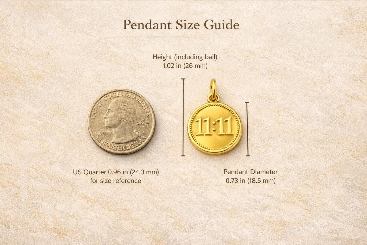 Angel Number Coin Pendant Spiritual Jewelry Necklace Charm Guardian Protection Amulet Gift