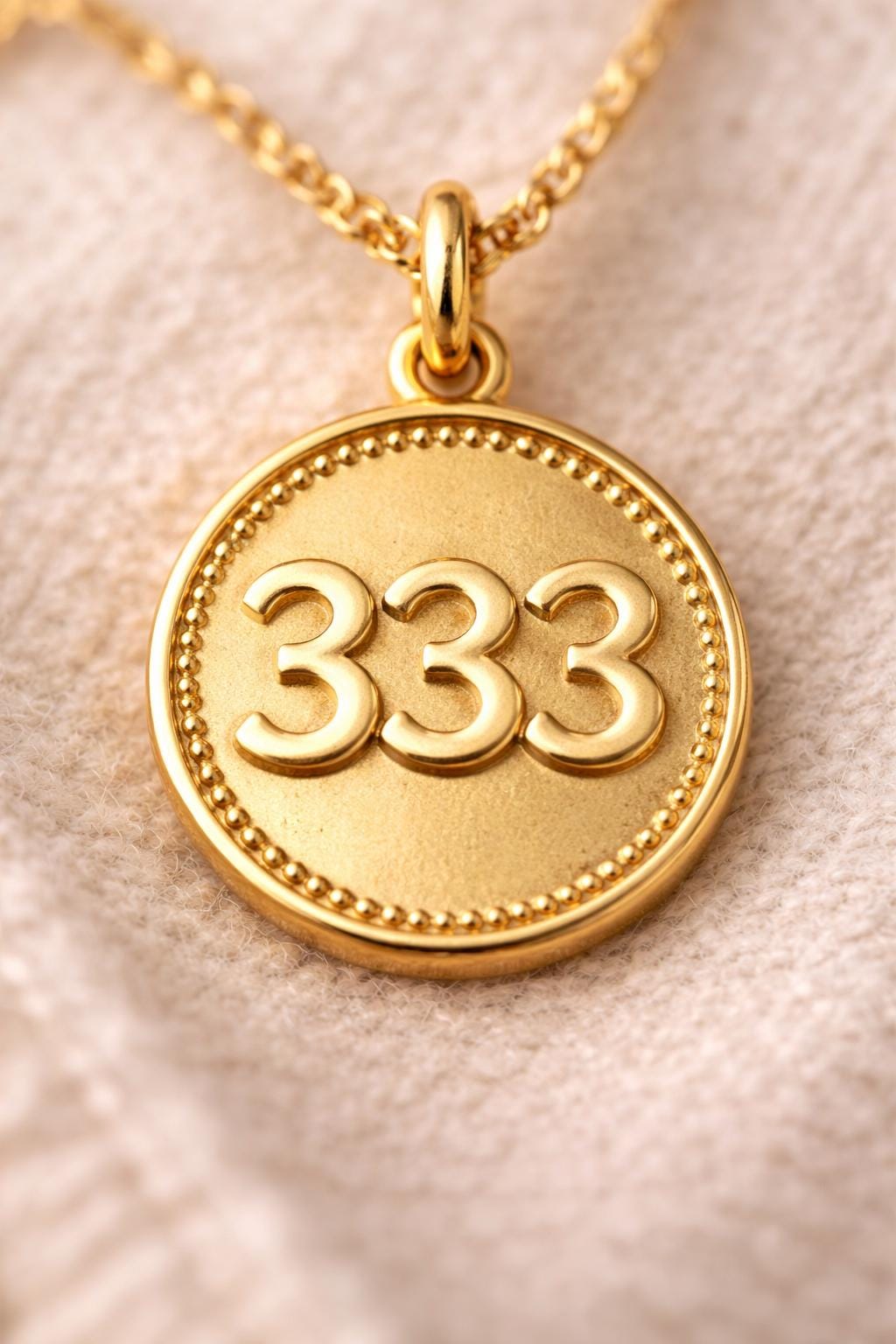 Choose Your Angel Number Pendant 11:11 111 222 333 444 555 666 777 888 999 Solid Gold Spiritual Coin Pendant Personalized Jewelry Gift