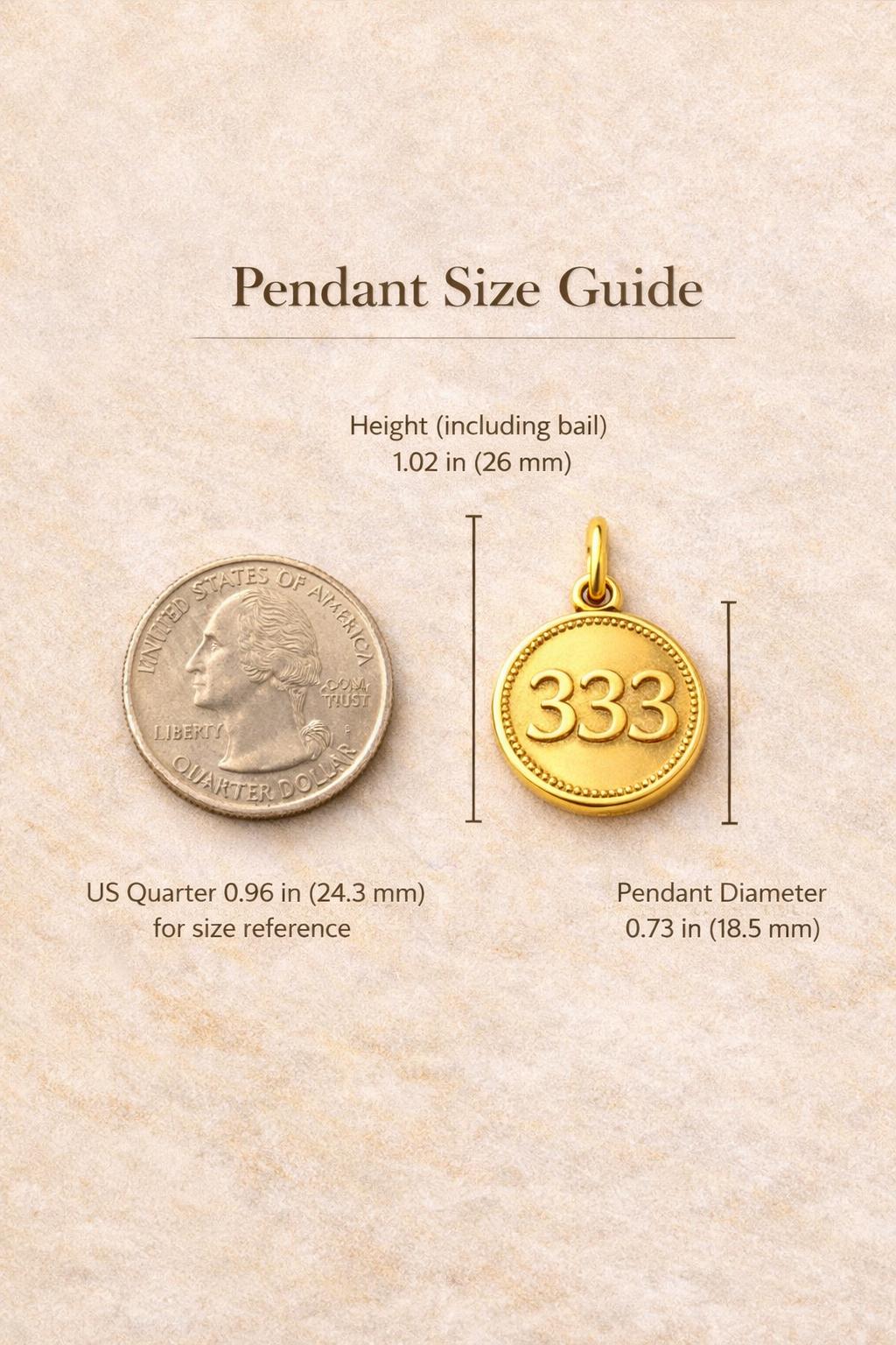 Choose Your Angel Number Pendant 11:11 111 222 333 444 555 666 777 888 999 Solid Gold Spiritual Coin Pendant Personalized Jewelry Gift