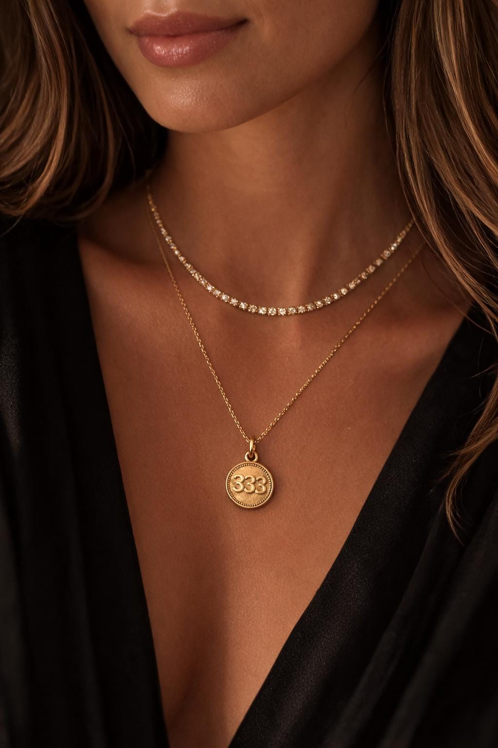 Choose Your Angel Number Pendant 11:11 111 222 333 444 555 666 777 888 999 Solid Gold Spiritual Coin Pendant Personalized Jewelry Gift