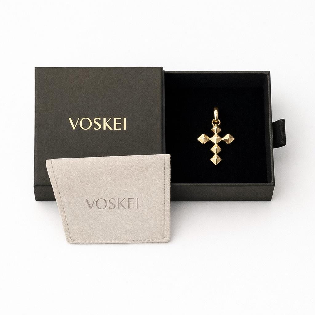 Small Gold Cross Pendant Delicate Religious Jewelry Christian Necklace Charm Faith Gift Minimalist Knife Edge