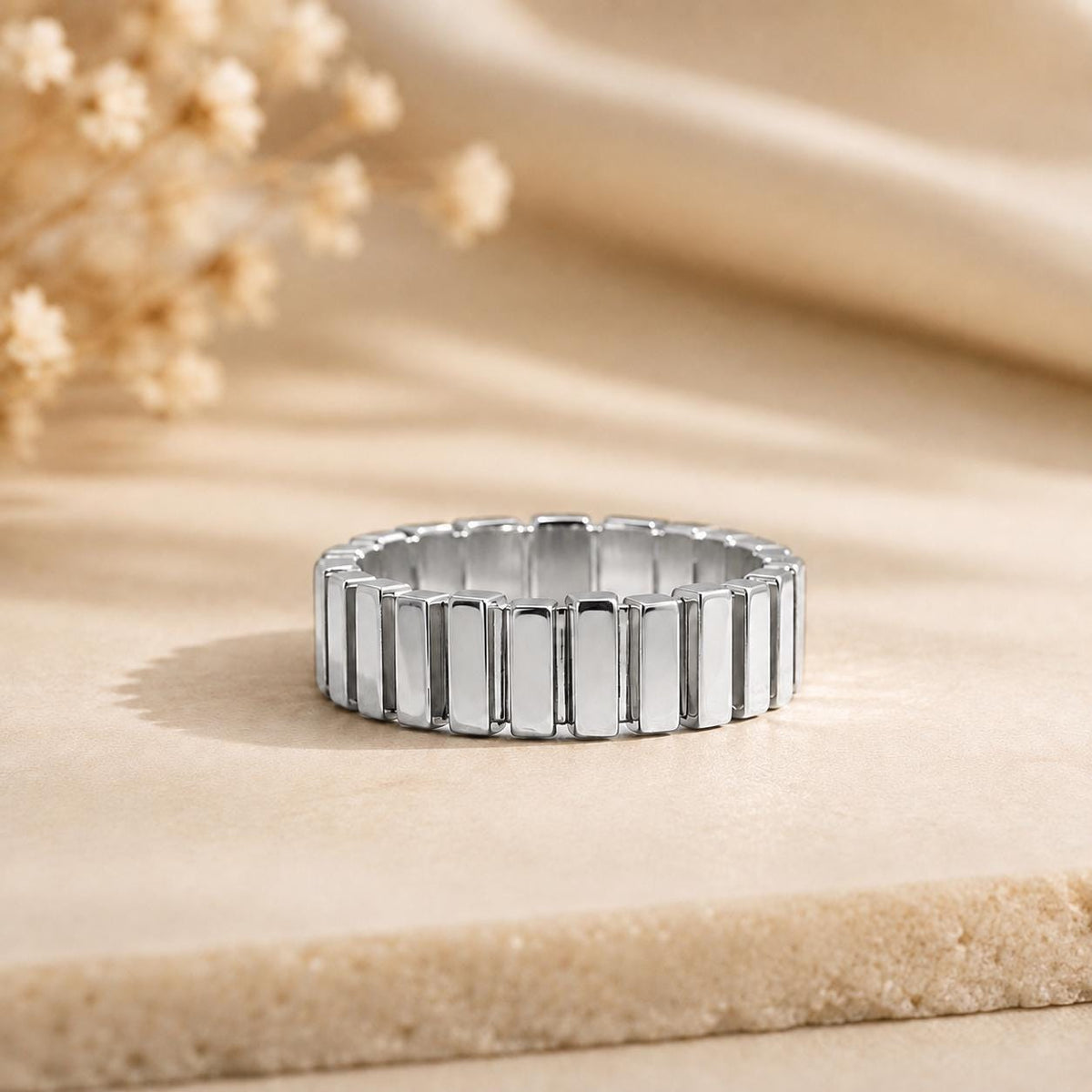 925 Sterling Silver High Polish Statement Ring Modern Gold Band Luxury Handmade Ring high polish finish