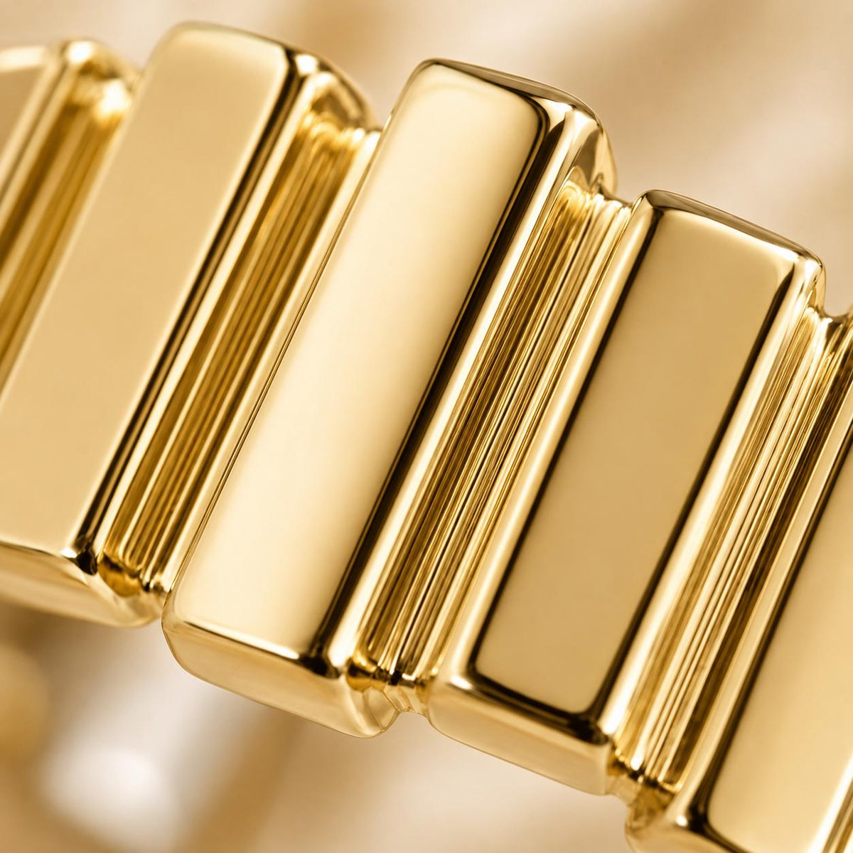 14K Solid Gold High Polish Statement Ring Modern Gold Band Luxury Handmade Ring