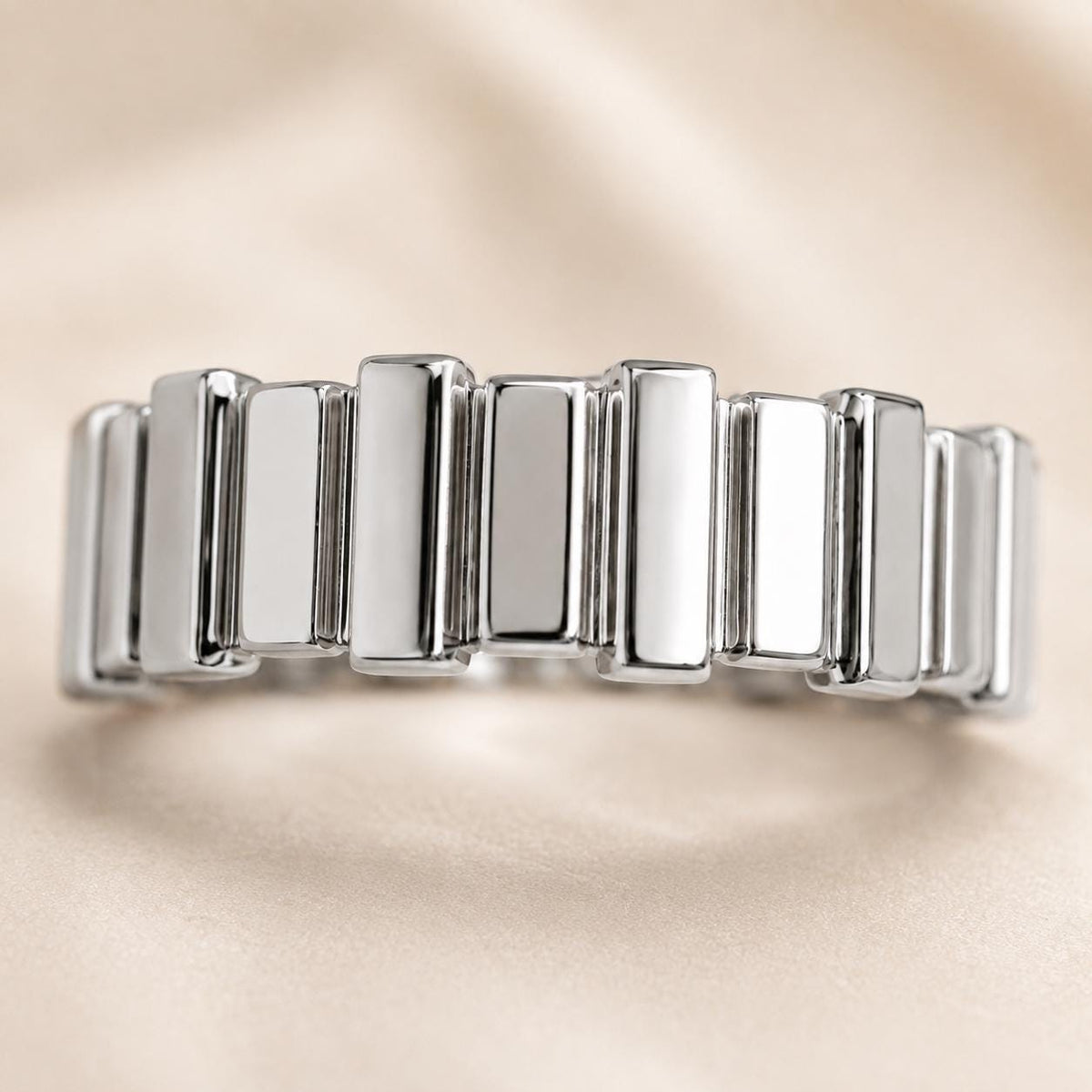 925 Sterling Silver High Polish Statement Ring Modern Gold Band Luxury Handmade Ring high polish finish