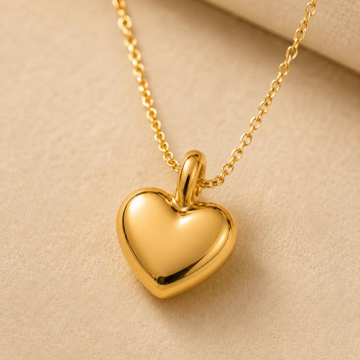 Dainty Heart Pendant Necklace Tiny Love Charm in Solid Gold or 925 Sterling Silver Minimalist Handmade Gift for Her