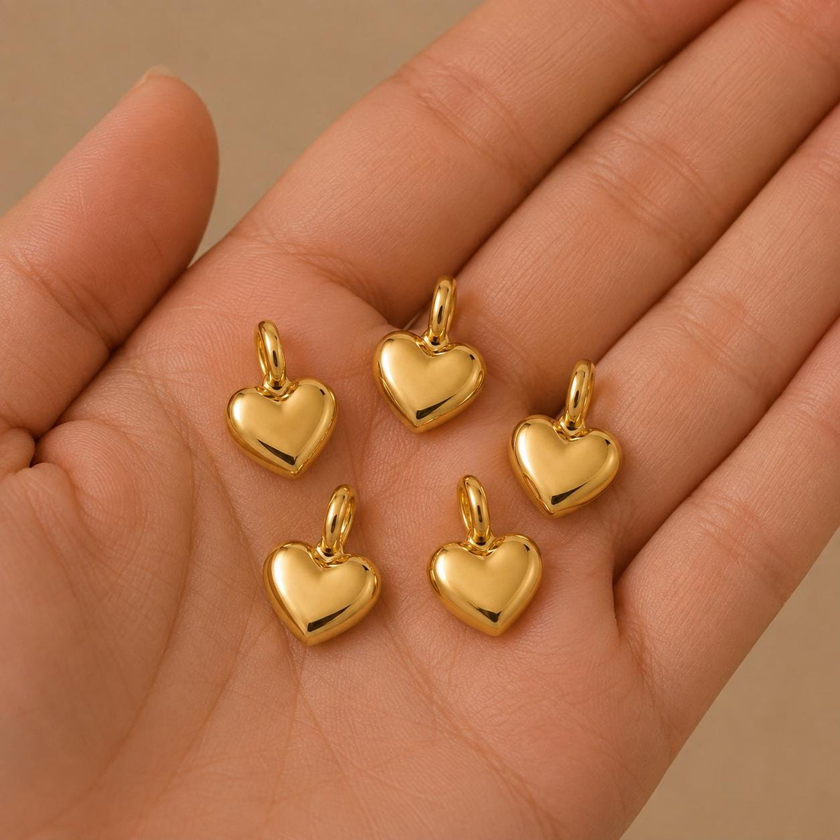 Dainty Heart Pendant Necklace Tiny Love Charm in Solid Gold or 925 Sterling Silver Minimalist Handmade Gift for Her