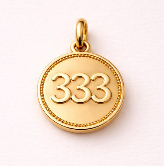 Choose Your Angel Number Pendant 11:11 111 222 333 444 555 666 777 888 999 Solid Gold Spiritual Coin Pendant Personalized Jewelry Gift