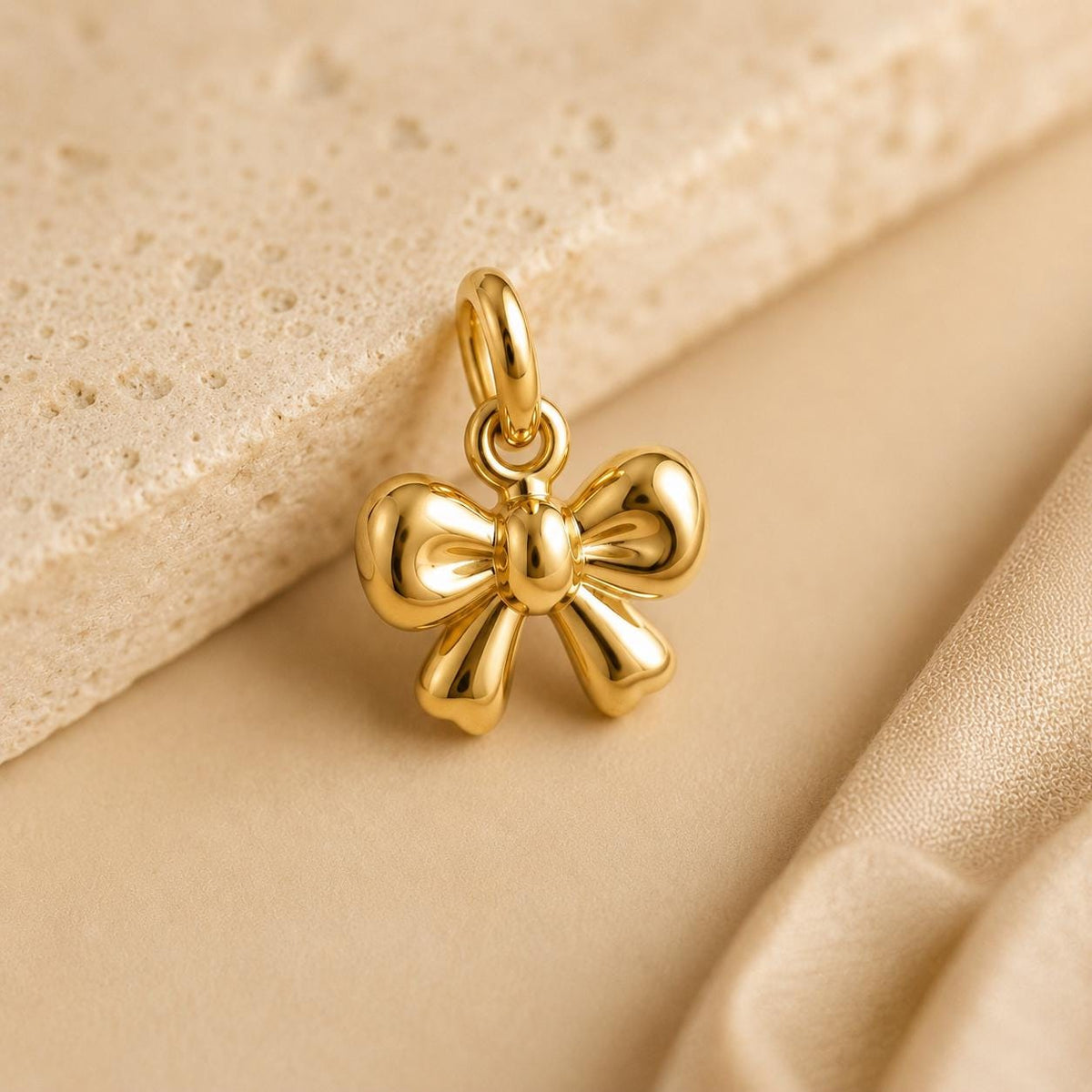 Dainty Bow Pendant Tiny Pendant Necklace in Solid Gold or 925 Sterling Silver Minimalist Handmade Gift