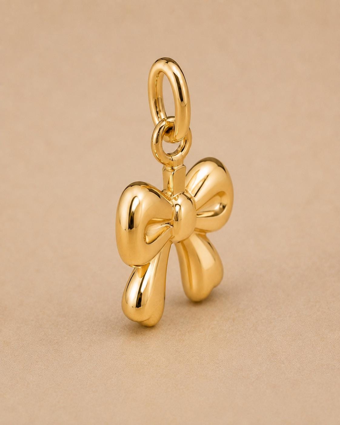 Dainty Bow Pendant Tiny Pendant Necklace in Solid Gold or 925 Sterling Silver Minimalist Handmade Gift