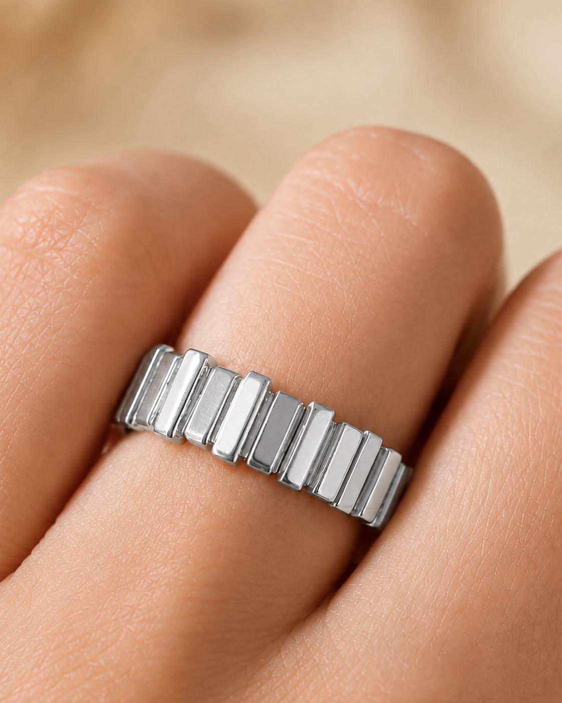 925 Sterling Silver High Polish Statement Ring Modern Gold Band Luxury Handmade Ring high polish finish