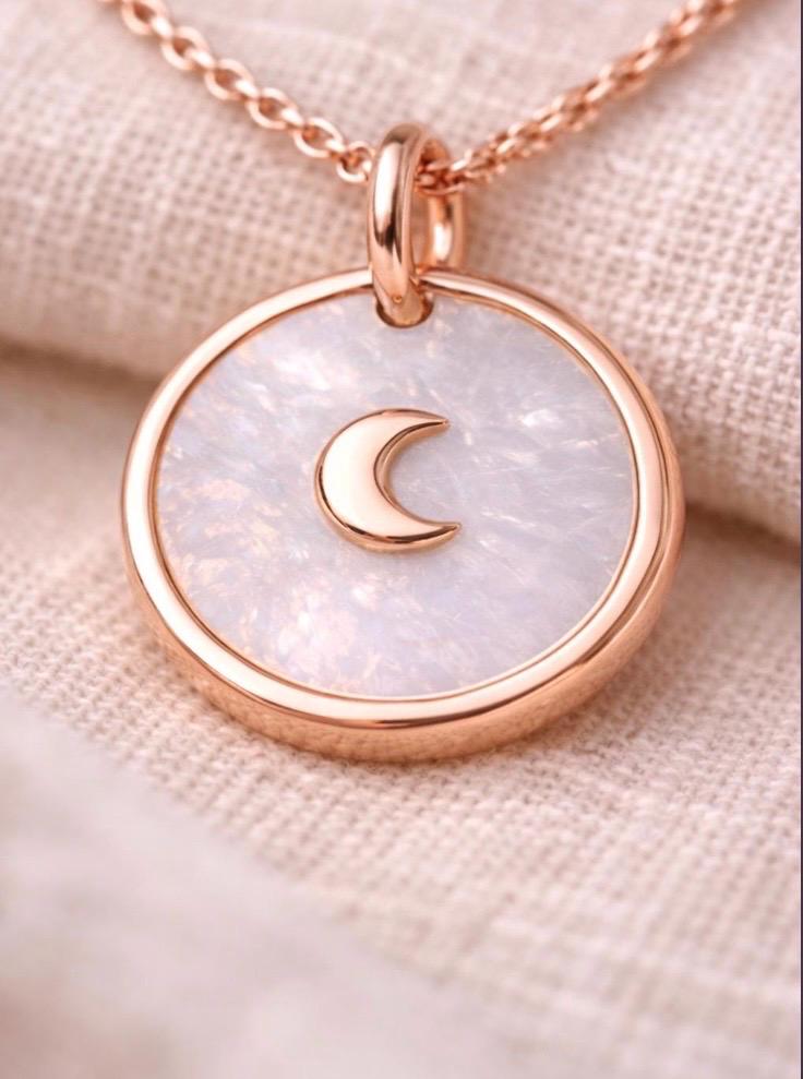 Mother of Pearl Pendant Cross Star Moon Heart Charm 14K Solid Gold Meaningful Jewelry Gift for Her